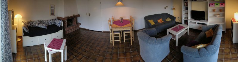 180° Aufnahme des Wohnzimmers